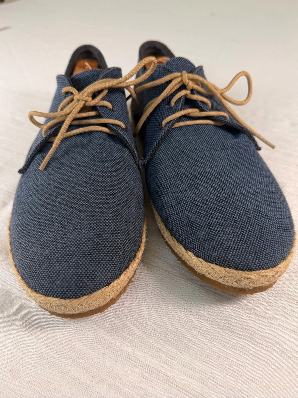 Patara Navy Canvas Lace Canvas Shoes with Tan Laces